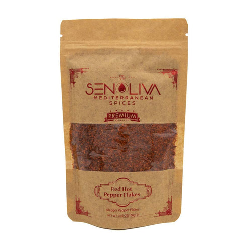Senoliva- 100% Natural Aleppo Pepper | Premium Crushed Red Pepper Flakes | Chilli Flakes | Mildly Hot Paprika | Sweet & Salty Red Chilli Pepper | Cooking Spice | Middle Eastern & Mediterranean Cuisine