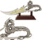 BladesUSA PK-2235 Fantasy Dragon Knife with Wood Display Stand, 7-1/2-Inch Overall