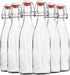 XZF Swing Top Clear Glass Bottles Brewing Bottles 500 ml 16 fl. oz. Flip Top Bottles Great for Oil Vinegar Beverages Homemade Juices Kombucha Water Beer Set of 6, XZF001