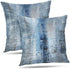 Alricc Blue and Grey Abstract Art Artwork Pillow Cover, Gallery Modern Decorative Throw Pillows Cushion Cover for Bedroom Sofa Living Room 20 x 20 Inch Set of 2