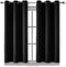Rutterllow Blackout Curtains for Bedroom, Thermal Insulated Room Darkening Curtains 2 Panels for Living Room, Grommet Top (38x45 Inch, Black)
