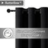 Rutterllow Blackout Curtains for Bedroom, Thermal Insulated Room Darkening Curtains 2 Panels for Living Room, Grommet Top (42x72 Inch, Black)
