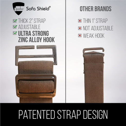 Sofa Shield Patented Large Recliner Slipcover, Reversible Tear Resistant Soft Quilted Microfiber, 28" Seat Width, Durable Furniture Stain Protector with Straps, Washable Cover for Dogs, Kid, Chocolate