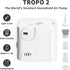 FLEXTAILGEAR Battery-Powered Tropo 2 Portable Electric Tiny Air Pump Quick Backpacking Small Inflator Deflator for Air Bed Mattress, Sleeping Pad, Swimming Ring, Pool Inflatables, Vacuum Bags (White)