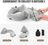 Travel Pillow for Airplane with Hood, Inflatable Neck air Pillow for car ,Travel accessoires nap Rest Sleep Business Trip Flight