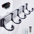 Wall Hooks Towel Hooks for Bathrooms Coat Hooks Wall Mounted Adhesive Coat Rack 5 Hooks Rack for Hanging Coats