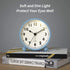 Kpin Silent Analog Alarm Clock with Night Light,Beep Sounds,Gentle Wake,Battery Operated,Easy Set (Blue, Small)