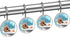 C.IOPMNU Funny Cat Shower Curtain Hooks, 12pcs Cat Loving His Bath Decorative Shower Curtain Hanger Rings Roller, Rust Resistant Round Shower Rings Hangers for Bathroom Curtains Rods