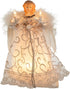 Kurt Adler UL 10-Light Angel Treetop, 9-Inch, White/Silver