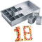 MANO Number Cake Pan for Baking Letter Cake Molds Set with 12 Pcs Square Cake Tins DIY Number Cake Molds Set for Wedding Birthday