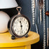 Classic Retro Alarm Clock, INTSUN Bed Alarm Clock Battery Operated Desk Clock Shelf Decor Metal Silent Alarm Clock for Bedrooms, Non Ticking (Black, Battery Excluded)