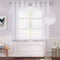 MIULEE 2 Panels White Semi Sheer Window Curtains Elegant Decoration Grommet Top Window Voile Panels/Drapes/Treatment Linen Textured Panels for Bedroom Living Room (54X45 Inches)