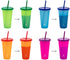 12 Pack Manna Color Changing Reusable Tumblers with Straw Set