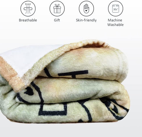 Inspirational Christian Blanket Healing Prayers Thoughts Religious Fleece Soft Inspiration Throw 50X40 Inches Perfect Caring Gifts Women & Men