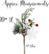 BANBERRY DESIGNS Woodsy Floral Picks Set of 10 Snow Tip Pinecone Red Berries Sprays Wooden Embellishments DIY for Christmas Garlands Wreaths Flower Arrangements Rustic Home Décor