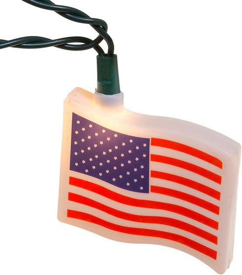 Kurt Adler UL 10-Light USA Flag Light Set