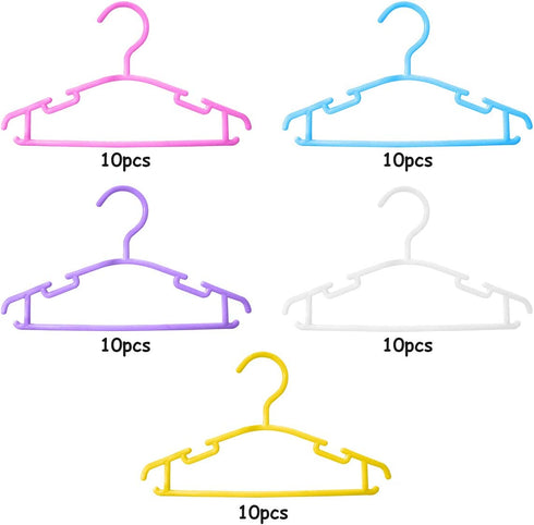Baby Clothes Hangers Baby Hangers for Closet Kids Hangers Infant Hangers Children Hangers Child Hangers (50Pack, Mutilcolor)