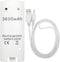 OSTENT 3600mAH Rechargeable Battery Charger Cable for Nintendo Wii Remote Controller Color White
