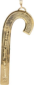 Wallace 2019 Gold-Plated & Enameled Candy Cane (Santas) -39th Edition Holiday Ornament