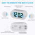 Kids Alarm Clock - Plumeet Large Digital LCD Travel Alarm Clocks with Snooze and Night Light - Ascending Sound and Handheld Size - Best Gift for Kids (White)