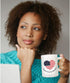 US Citizenship gifts - Proud to be an American - great unique idea for New USA citizen, Patriots and Independance Day Coffee Mug Ceramic Cup, White