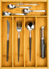 Unibambou Bamboo Utensil Drawer Organizer, Silverware Tray Organizer, Kitchen Drawer Organizer for Flatware Cutlery, Silverware Tray for Drawer (Natural)