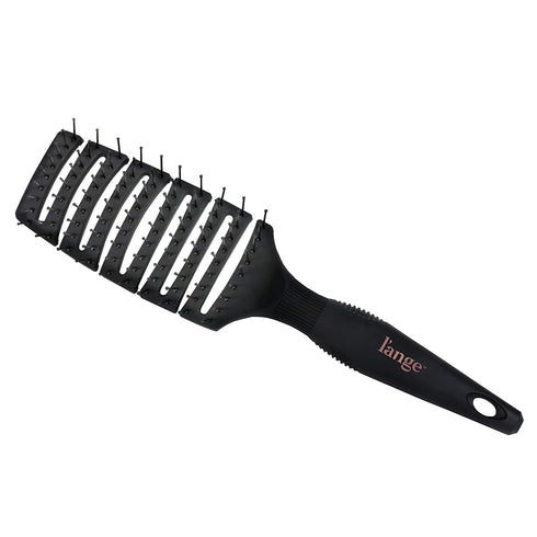 L'ANGE HAIR Siena Flexi Curved Vented Hair Brush | Detangle Brush with Nylon Bristles | Best Wet Brush for Tangles and Knots | Ideal Brush for men and women | Flexible Vented Hair Brushes for Airflow