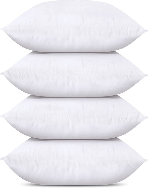 Utopia Bedding Throw Pillows Insert (Pack of 4, White) - 14 x 14 Inches Bed and Couch Pillows - Indoor Decorative Pillows