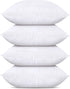 Utopia Bedding Throw Pillows Insert (Pack of 4, White) - 14 x 14 Inches Bed and Couch Pillows - Indoor Decorative Pillows