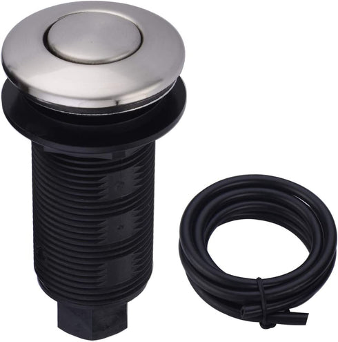 SINKINGDOM Air Activated Switch Button for Sink Garbage Disposal Part, Brushed Nickel