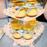 6Pcs Party Cupcake Cake Stand Includes 3 Tier 2 Tiers Square/Heart/Round Cupcake Holder with 3pcs Rectangle Plastic Serving Trays for Party Wedding Home Decor