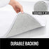 Gorilla Grip Thick Memory Foam Bath Rug, Soft Absorbent Luxury Mats, Plush Velvet Topside, Machine Wash Rugs, Microfiber Dries Quickly, Cushioned Bathroom Mat for Bathtub, Shower Floor, 24x17, White