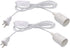 Plug in Hanging Light Kit, Retro Hanging Lights with Plug in Cord, E26 E27 Industrial Pendant Light Fixture, 9.8 FT Cord with On/Off Switch Hanging Lamp for Living Room Bedroom 2 Pack (White)