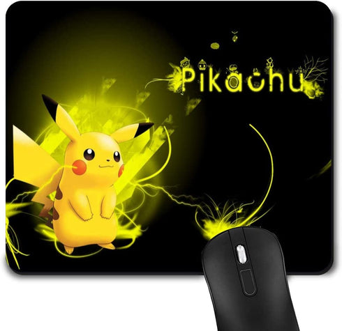 Gaming Mouse Pad Pikachu, Game Computer Mousepad for Laptop and Desktop, Cute Funny Mouse Mat for Kid and Office Gift