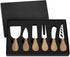 Cheese Knife Set,6pc Stainless Steel Cheese Knives Cutter for Charcuterie Board with Spreader/Slicer/Fork,Charcuterie Utensils with Wood Handle,Exquisite Cheese Butter Tool Collection Gifts Set