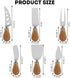 Cheese Knife Set,6pc Stainless Steel Cheese Knives Cutter for Charcuterie Board with Spreader/Slicer/Fork,Charcuterie Utensils with Wood Handle,Exquisite Cheese Butter Tool Collection Gifts Set