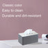 Stylish PU Leather Tissue Box Holder, Square Napkin Holder Pumping Paper Case Dispenser, Facial Tissue Holder with Magnetic Bottom for Home Office Car Automotive Decoration (Gray)