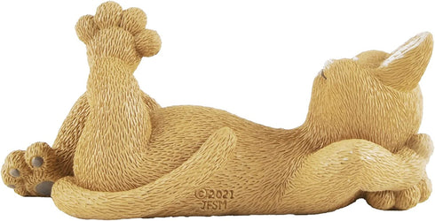 Whimsical Orange Cat Laying on Back Figurine Cute Collectible - Happy Cat Collection - Cat Lover Gifts for Women, Cat Lover Gifts for Men, Cute Cat Gifts