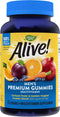 Nature’s Way Alive! Premium Men’s Gummy Multivitamins, Vitamins & Minerals, Supports Whole Body Wellness*, Vegetarian, Orange, Grape, and Cherry Flavored, 75 Gummies