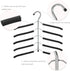 DOIOWN Blouse Tree Hangers Clothes Hangers Non Slip Space Saving Stainless Steel Shirt Hangers Sweater Hangers Coats Hangers Closet Organizer (2, Black)