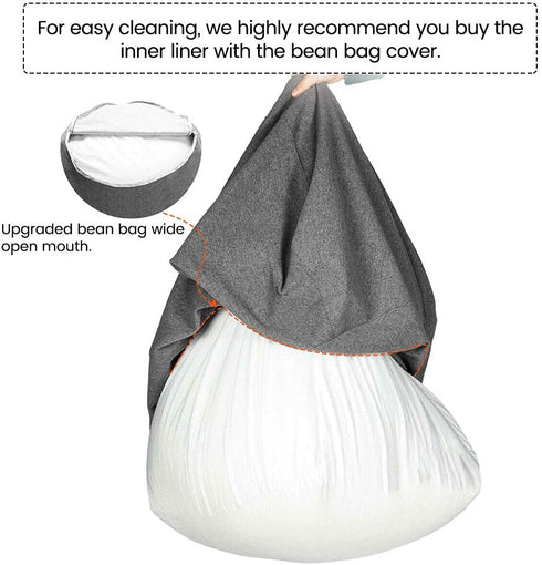 Inner Liner for Bean Bag Chair Cover Seat Lazy Sofa No Filler - Easy Cleaning (100x120cm)