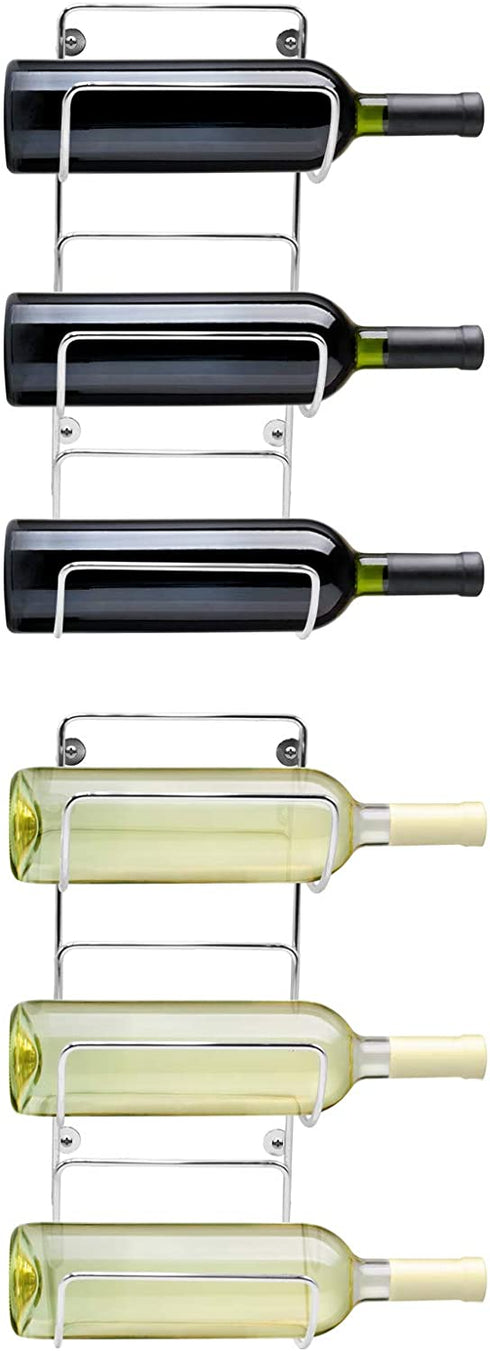 Sorbus Towel Rack Holder Set - Wall Mounted Storage Organizer for Towels, Washcloths, Hand Towels, Linens, Ideal for Bathroom, Spa, Salon, Modern Design, Set of 2 (Silver)