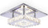 Small Led Chandelier Semi Flush Mount Crystal Lighting Modern Ceiling Crystal Lamp for Bedrooms Dinning Rooms Hallway (Warm)