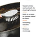 Full Circle Tenacious C Cast Iron Brush and Scraper with Bamboo Handle Skillet Scrubber with Tough Nylon Bristles, Grey, One Size, Gray