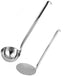 La Cuisine 18/10 Stainless Steel Soup Ladle Skimmer Spoon €“ 2 Pack includes 1 pc Soup Sauce Ladles and 1 pc Slotted Spoon Skimmer with hook handle. Mirror Finish
