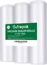 O2frepak 3 Pack 11"x20' Rolls Vacuum Sealer Bags Rolls with BPA Free,Heavy Duty Vacuum Sealer Storage Bags Rolls,Cut to Size Roll,Great for Sous Vide (Total 60 feet)