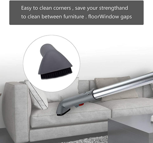 iTechlife Crevice Tool and Dust Brush Upholstery Tool Compatible with Shark Navigator Lift-Away Vacuum Cleaner Models NV350, NV352, NV355, NV356E, Compare to Part No.112FFJ, Gray, 05