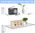 Sezanrpt 12 Inches Clear Small Wall Shelves, Acrylic Bathroom Shelves for Wall, Floating Shelves for Living Room, Funko Pop Shelves, 2 Pack¦