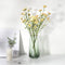 Luxspire Tall Glass Vase for Flowers,Large Clear Vase Morden Ins Style,Crystal Vases Flowers Hand Blown Glass Home Decoration Living Room Office Bathroom Decor,8.7 Inch,Green