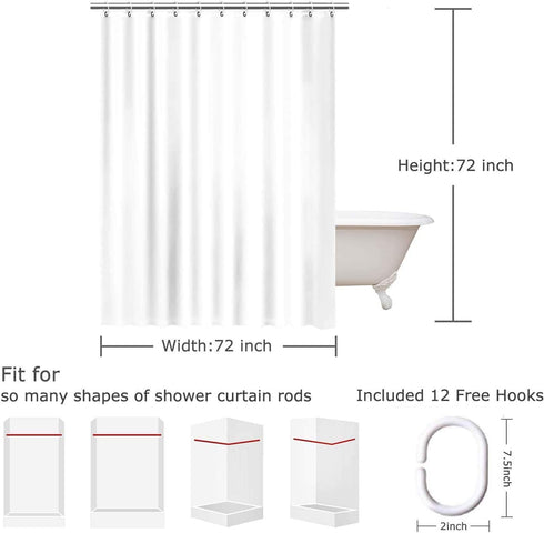 New York Subway Map Shower Curtain White Subway Map Shower Curtains for Bathroom Waterproof Polyester Fabric Shower Curtain Sets with Hooks 72x72 Inch
